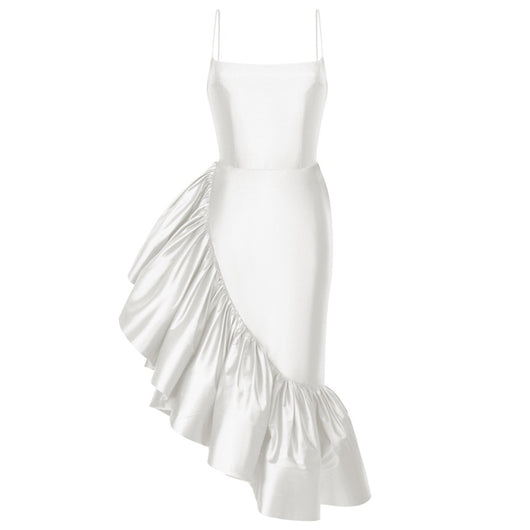Vestido de Novia Midi para Bodas y Eventos Formales - Image 3