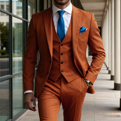 Traje Ejecutivo de Tres Piezas Elegante en Color Sólido - Image 7