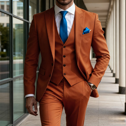 Traje Ejecutivo de Tres Piezas Elegante en Color Sólido - Image 7