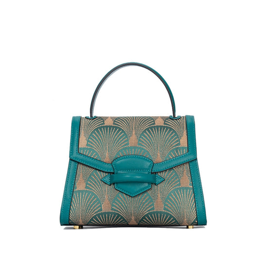 Bolso de Cuero con Bordados de Estilo Chino Tradicional - Image 2