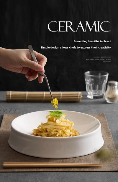 Plato de Cerámica Blanca con Diseño Irregular - Image 19