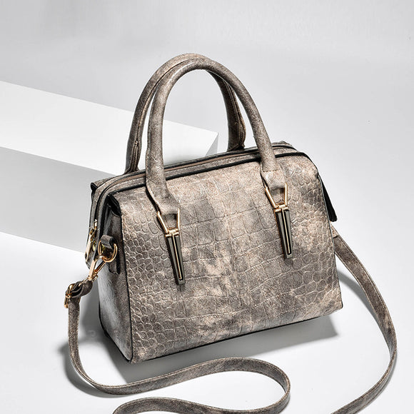 Bolsa de Hombro con Patrón de Piedra