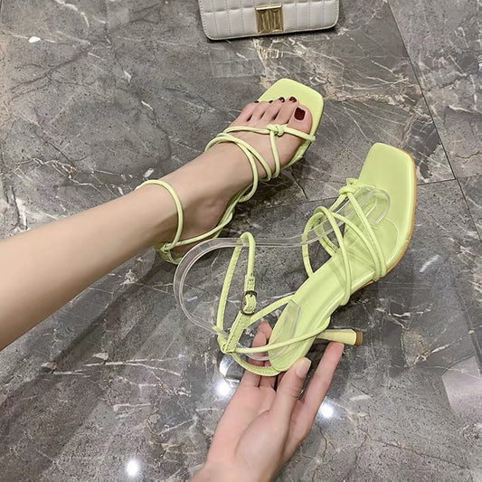 Sandalias de Tacón Alto Versátiles con Hebilla - Diseño Minimalista y Moderno
