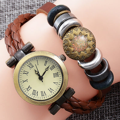 Reloj Pulsera Vintage Artesanal con Giro de Moda para Mujer - Image 3