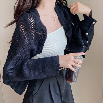 Cardigan de Punto Liso para Mujer - Abrigo Cálido de Hombros - Image 2
