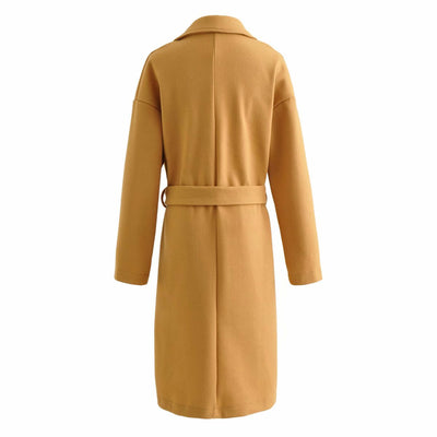 Abrigo de Lana Mujer Largo Elegante Estilo Coreano Slim Fit Premium - Image 4