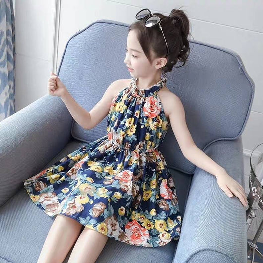 Vestido Infantil de Verano Princesa Coreano con Malla Transpirable