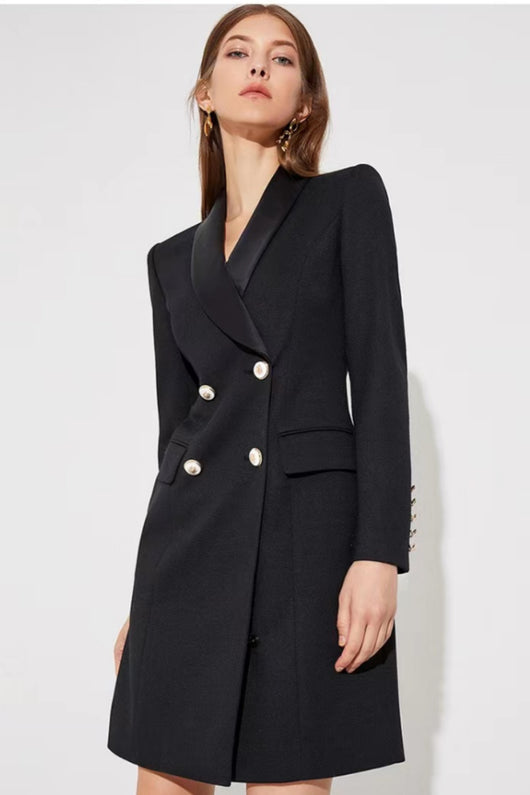 Traje Falda Larga de Lana Otoño Invierno con Control de Cintura - Image 2