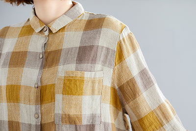 Camisa de Cuadros Manga Larga Talla Grande para Mujer - Image 10