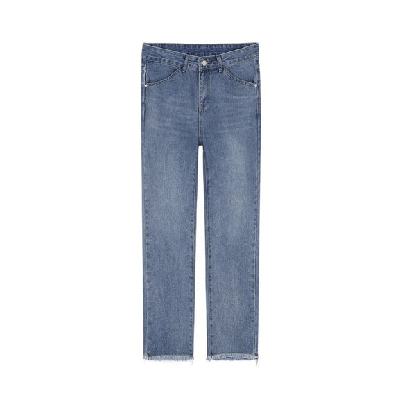 Pantalones Jeans Rectos Holgados Noveno Casual para Hombre