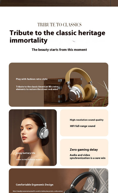 Auriculares Bluetooth Retro Estilo Maletín con Metal - Image 13