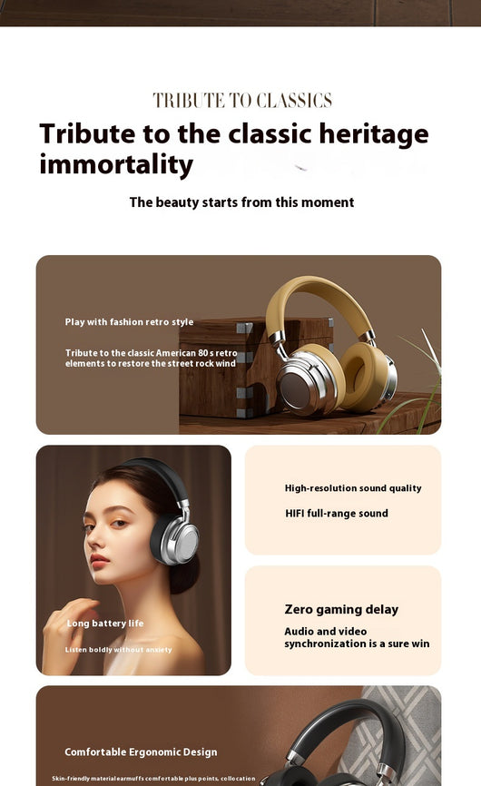 Auriculares Bluetooth Retro Estilo Maletín con Metal - Image 13