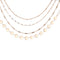 4-pack Set Bracelets Tube Chain Disc Lace Bracelet Dorado