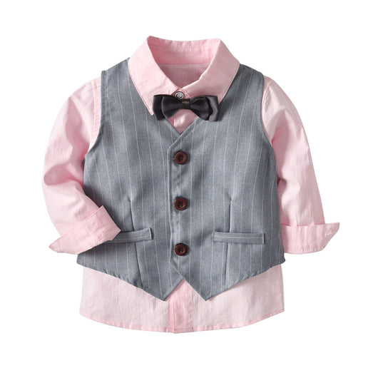 Conjunto Formal para Niño: Camisa, Chaleco, Pantalón y Pajarita - Image 2