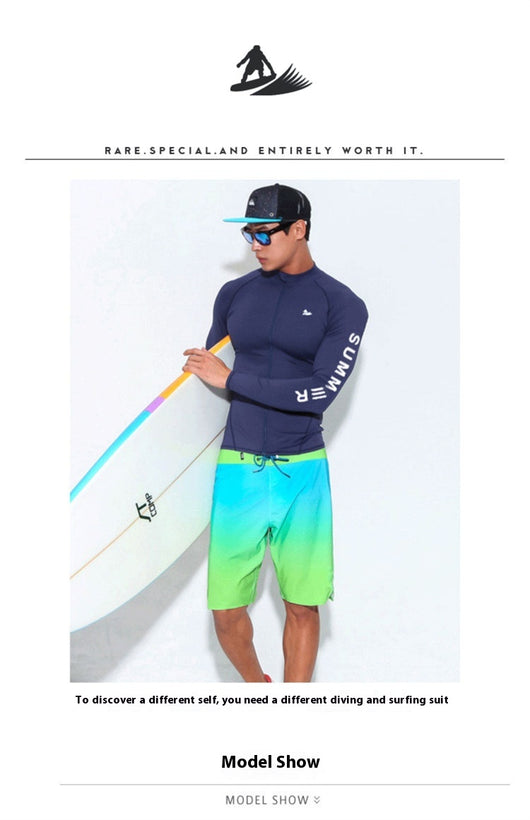 Traje de Baño Manga Larga con Protección Solar para Hombre - Image 12
