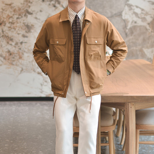 Chaqueta Casual Caramelo con Múltiples Bolsillos para Hombre - Image 2