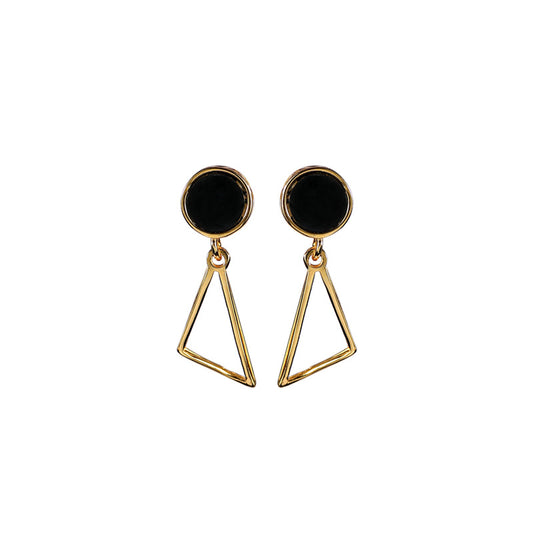 Aretes Geométricos de Lujo Minimalista para Mujer