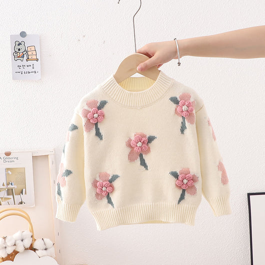 Suéter Infantil con Flores Delicadas - Prenda Base Versátil - Image 12