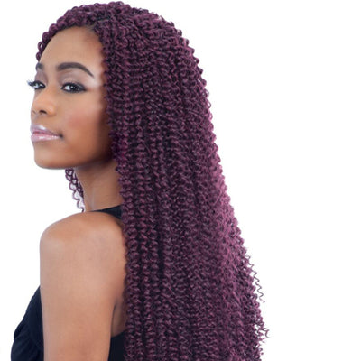 Peluca Larga Rizada Negra con Trenzas