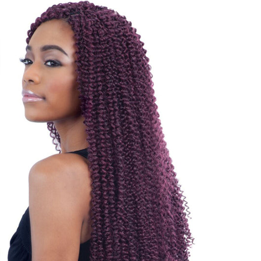 Peluca Larga Rizada Negra con Trenzas