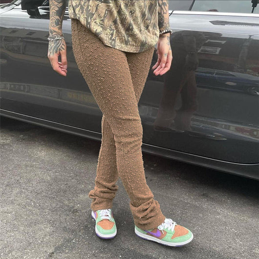 Pantalones Rectos Slim Fit Lisos para Mujer - Comodidad y Estilo - Image 4