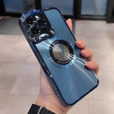 Funda Magnética para Teléfono con Soporte Invisible y Protección Electrochapada - Image 2