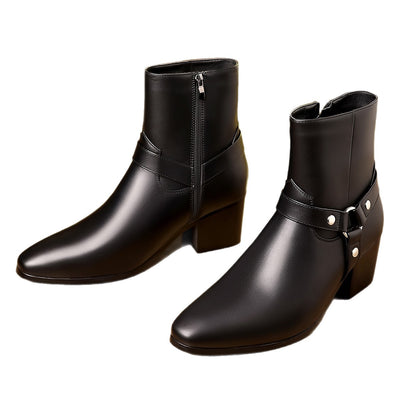 Botas Casuales Hombre Estilo Británico Punta Fina - Image 4