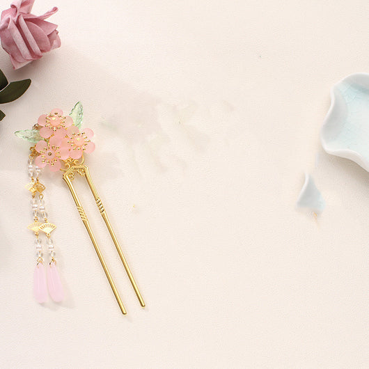Peineta Novia Hanfu Antigua con Borlas y Peine Decorativo para el Cabello - Image 10