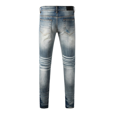 Jeans Slim Fit para Hombre con Detalles Rotos - Image 3