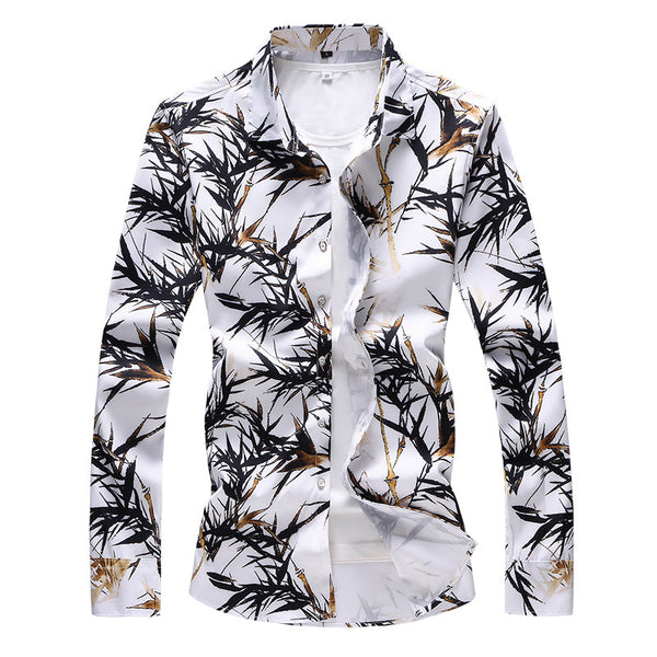 Camisa Estampada de Manga Larga