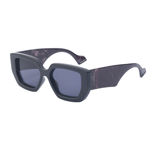 Cream wide leg sunglasses with a bold square frame and dark lenses, perfect for fashion wear and sun protection. - Image 9
