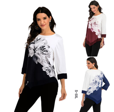 Blusa con Dobladillo Asimétrico Holgada