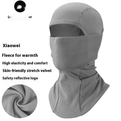 Light pink balaclava made from spandex/Lycra, designed for warmth and wind protection during winter outdoor activities. - Image 7