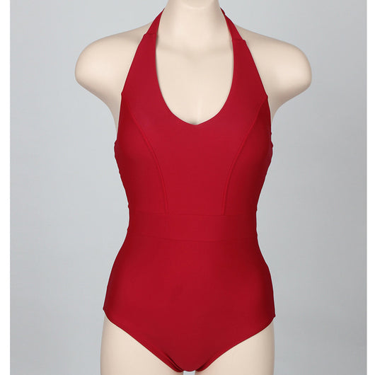 Bikini Enterizo Halter con Espalda Descubierta en V - Image 8