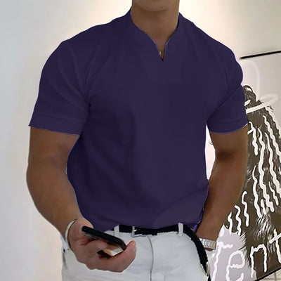 Playera Deportiva Manga Corta Hombre Talla Grande Algodón Elástico con Bolsillo - Image 41