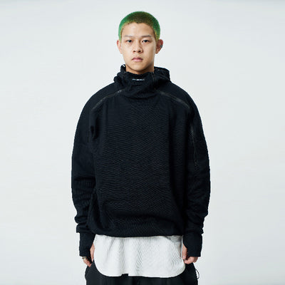Sudadera con Capucha y Doble Cierre de Punto Tejido - Image 10