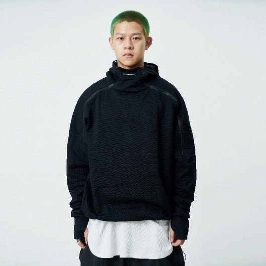 Sudadera con Capucha y Doble Cierre de Punto Tejido - Image 10