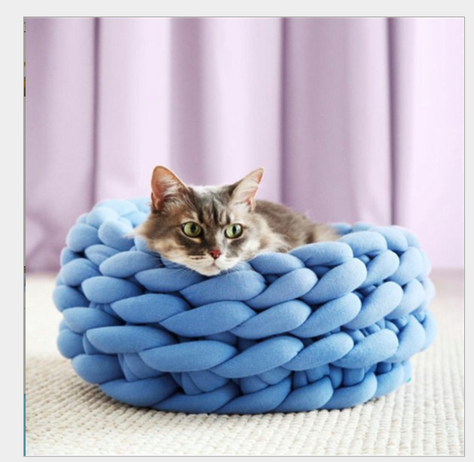 Cama Tejida para Gatos y Perros Lavable a Máquina - Algodón Premium - Image 15