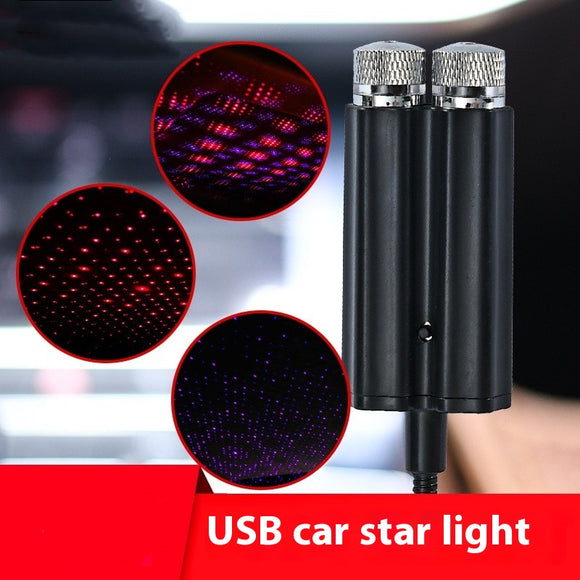 Luz Ambiental para Auto con Proyección de Estrellas USB
