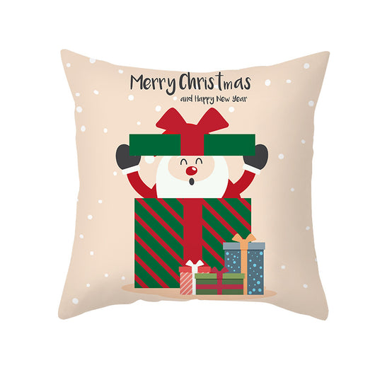 Funda de Almohada Navideña con Diseño de Dibujos Animados en Tela Melocotón - Image 10