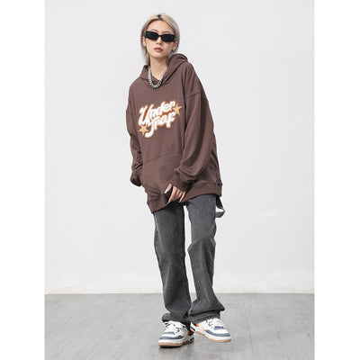 Sudadera con Capucha Estampado Letras Hombre Corte Holgado - Image 3