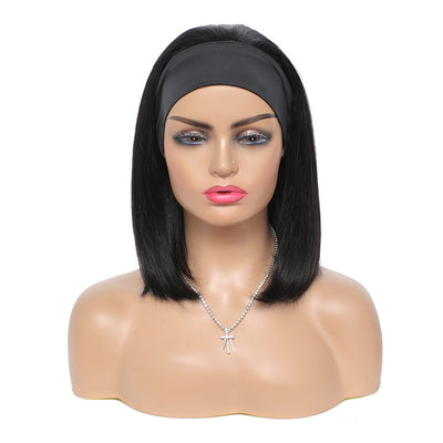 Peluca Bob Liso con Cinta Frontal en Cabello Humano - Image 7