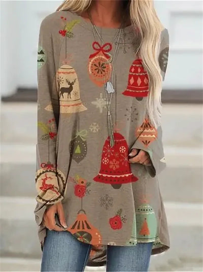 Blusa Navideña con Mangas Amplias para Mujer - Image 7