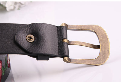 Cinturón Vintage para Mujer con Bordado Floral - Image 14