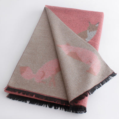 Bufanda Gruesa Cálida con Estampado Jacquard para Mujer - Image 9
