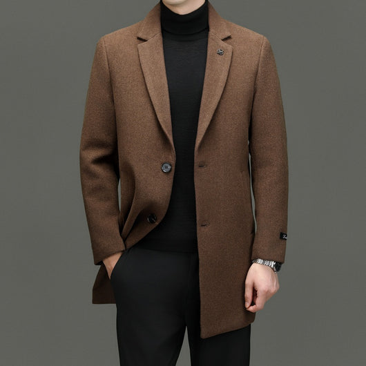 Abrigo de Lana Entallado para Hombre - Corte Moderno Otoño Invierno - Image 3