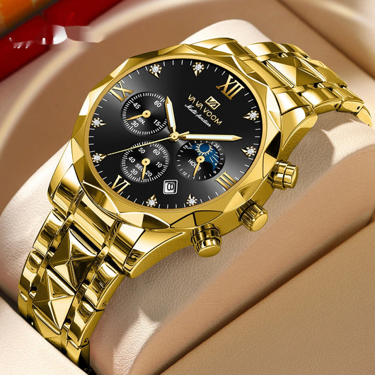 Reloj de Acero Tungsteno Resistente al Agua con Doble Calendario - Image 15