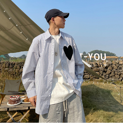 Camisa Rayada Moderna para Hombre de Manga Larga
