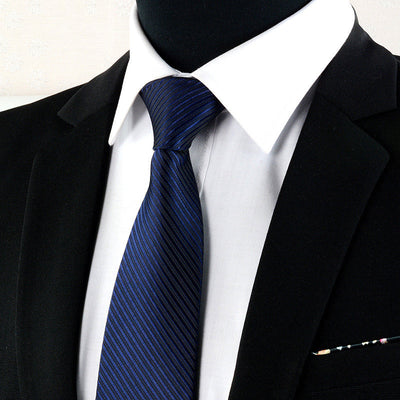 Corbata Formal Hombre 8cm Estilo Británico a Rayas para Negocios