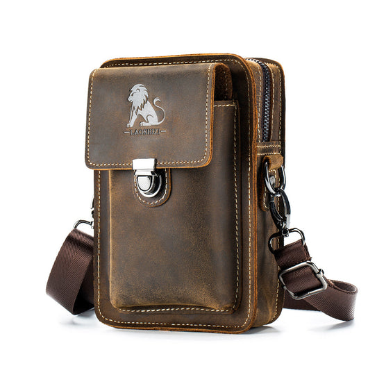 Bolsa Mensajera de Cuero con Cinturón Multifuncional para Hombre - Image 18